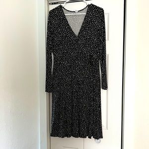 Women’s black wrap dress